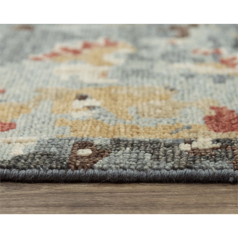 Alora Decor Abby 9' x 12' Traditional Dk. Gray/Brown/Gray Hand Knotted Area Rug