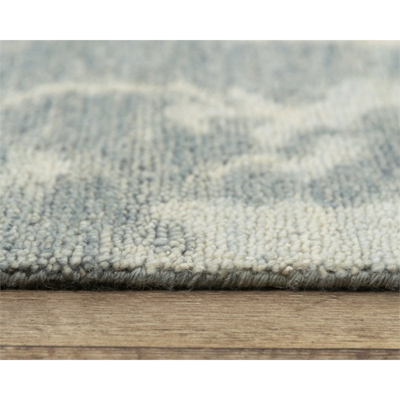 Alora Decor Abby 8' x 10' Traditional Dk. Gray/Blue/Gray Hand Knotted Area Rug
