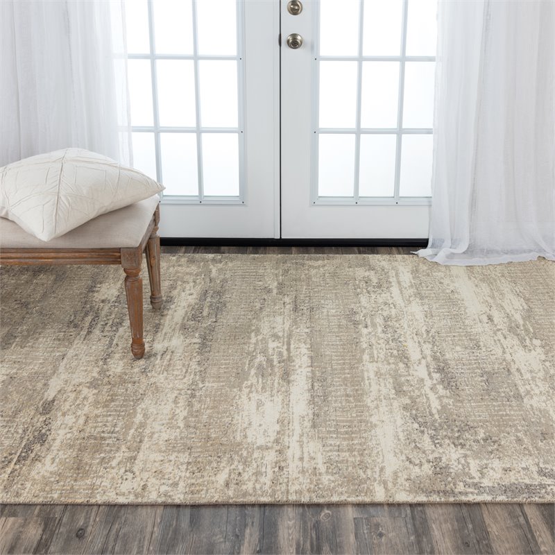 Alora Decor Aurora 9' x 12' Abstract Brown/Beige/Brown/Beige Hybrid Area Rug