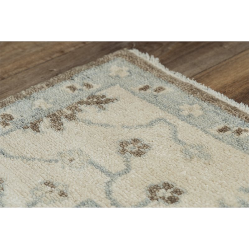 Alora Decor Abby 8' x 10' Traditional Brown/Blue/Brown Hand Knotted Area Rug