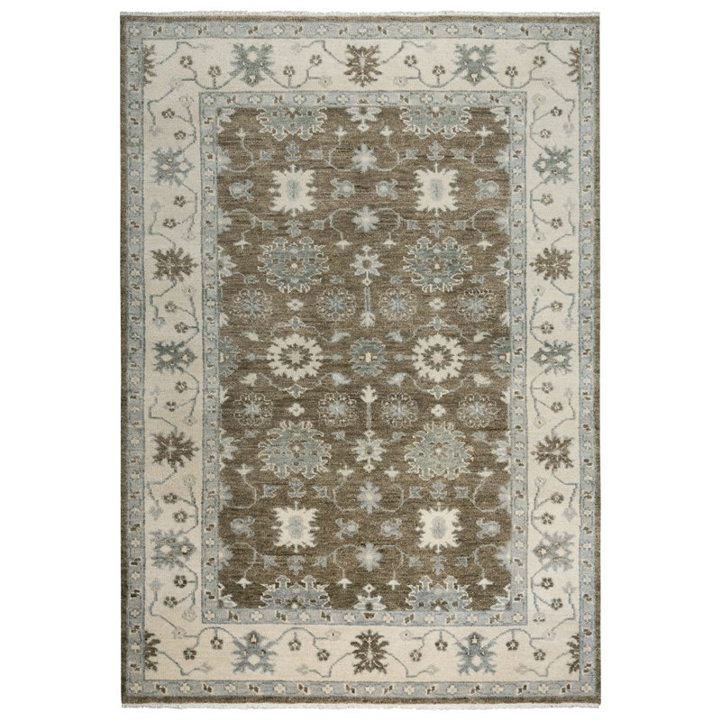 Alora Decor Abby 8' x 10' Traditional Brown/Blue/Brown Hand Knotted Area Rug