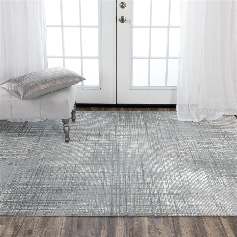 Alora Decor Aurora 8' x 10' Abstract Gray/Beige Hybrid Area Rug