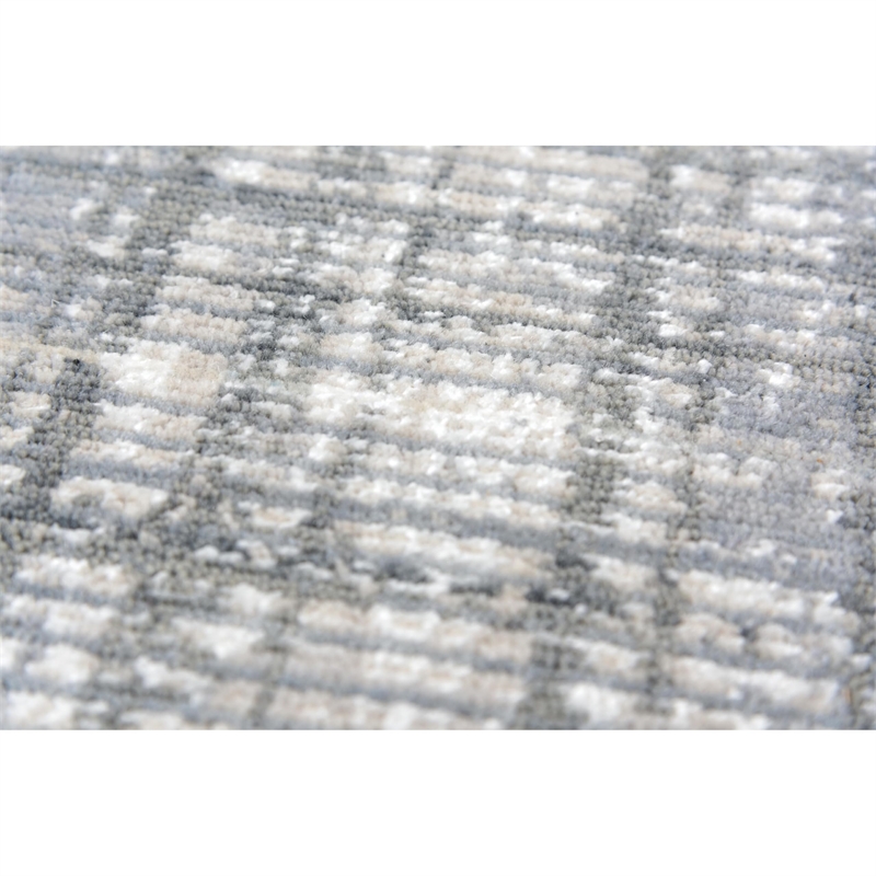 Alora Decor Aurora 8' x 10' Abstract Gray/Beige Hybrid Area Rug
