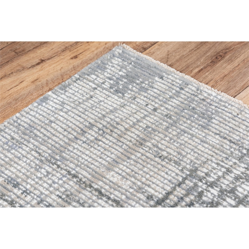 Alora Decor Aurora 5' x 8' Abstract Gray/Beige Hybrid Area Rug