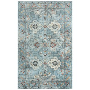 Alora Decor Alure 10' x 13' Classical Blue/Beige/Apricot Hybrid Area Rug