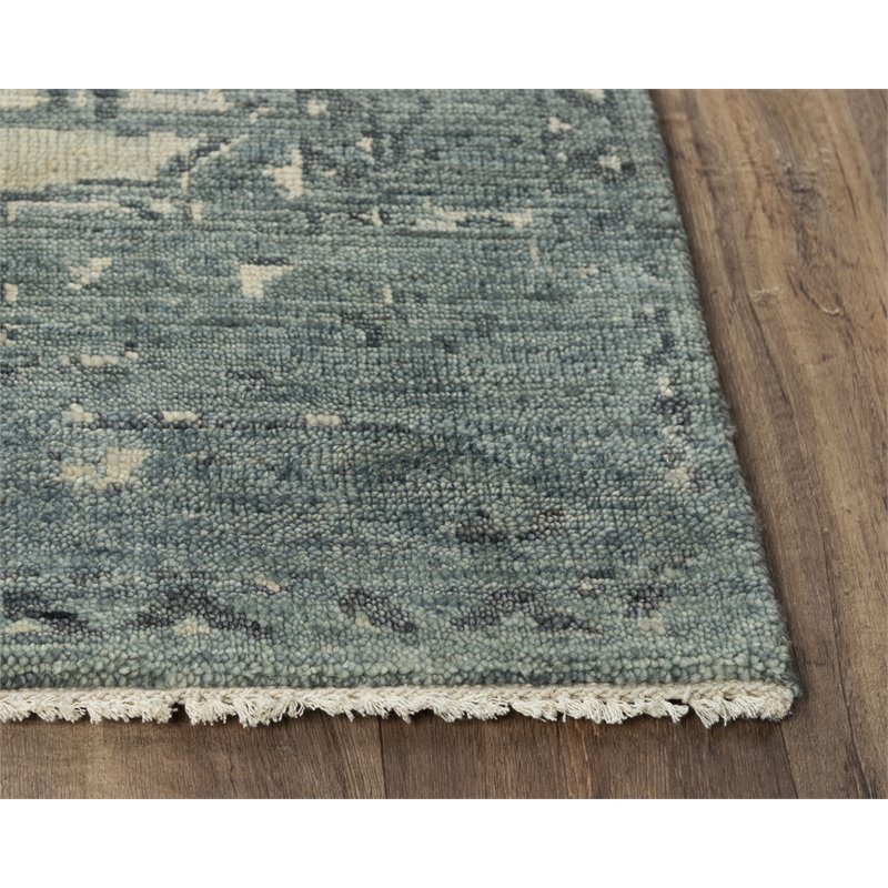 Alora Decor Abby 8' x 10' Traditional Blue/Blue Hand Knotted Area Rug