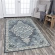 Alora Decor Cascade 8' x 10' Medallion Dk Gray/Blue Gray/Natural/Ivory Area Rug