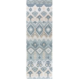 Alora Decor Cascade 2'6&quot x 8' Natural/Tan/Gray/Dk Gray Hand-Tufted Area Rug