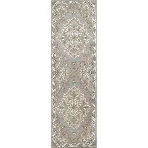 Alora Decor Cascade 2'6&quot x 8' Medallion Tan/Dk Tan/Taupe/Gray/Ivory Area Rug