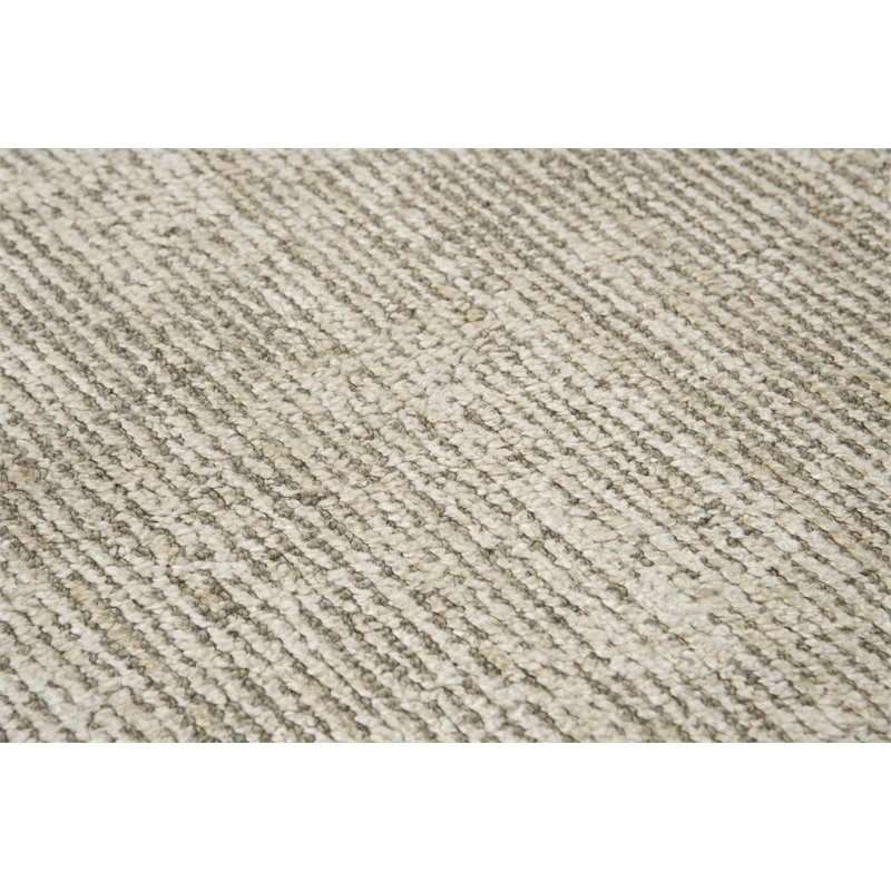 Alora Decor Demure 9' x 12' Solid Beige/Beige Hand-Loomed Area Rug