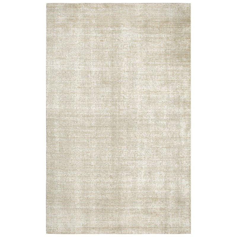 Alora Decor Demure 9' x 12' Solid Beige/Beige Hand-Loomed Area Rug