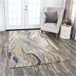 Alora Decor Flare 8' x 10' Beige/Blue/Grey/Taupe/Gold Hand-Tufted Area Rug