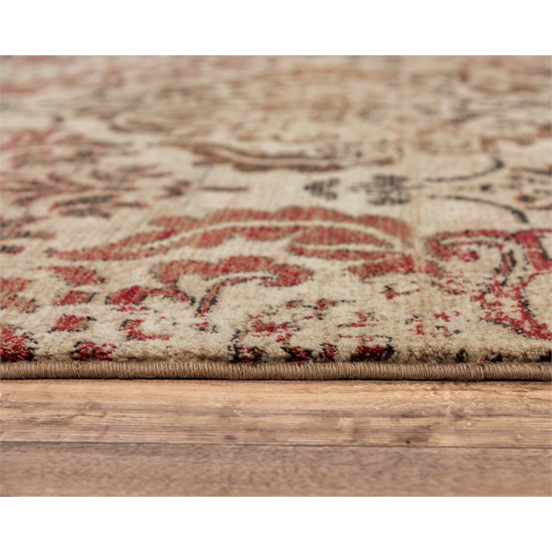 Alora Decor Euphoria 9' x 12' Beige/Brown/Beige/Brown/Rust Hybrid Area Rug