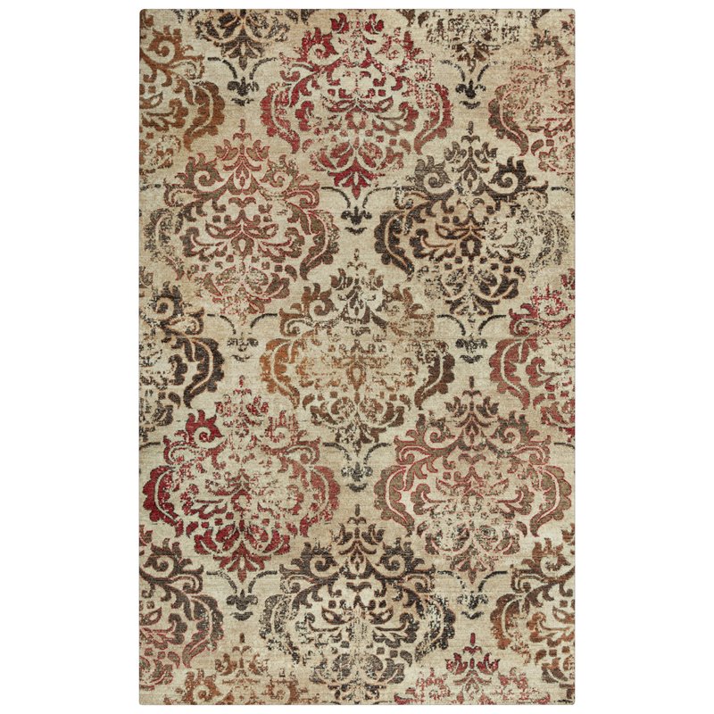 Alora Decor Euphoria 3' x 5' Beige/Brown/Beige/Brown/Rust Hybrid Area Rug
