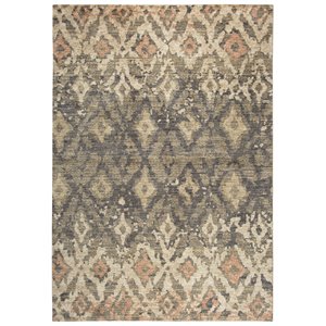 Alora Decor Euphoria 10' x 13' iKat/Brown/Gray/Rust/Blue Hybrid Area Rug
