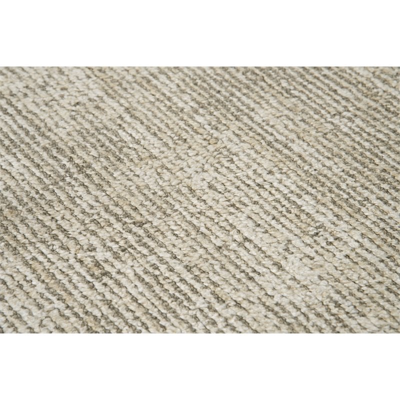 Alora Decor Demure 5' x 8' Solid Beige/Beige Hand-Loomed Area Rug