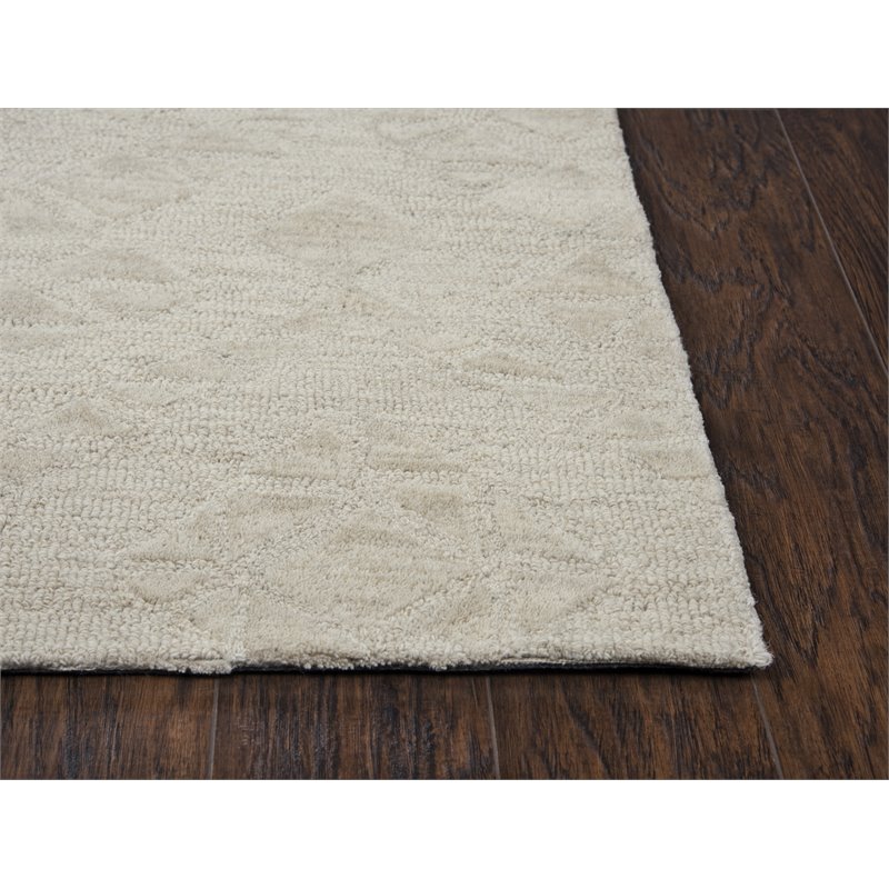 Alora Decor Emerson 5' x 8' Diamond Beige/Gray/Rust/Blue Hand-Tufted Area Rug