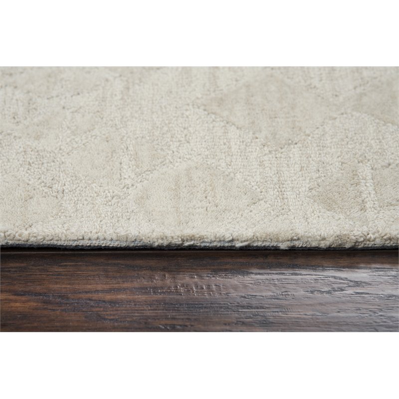 Alora Decor Emerson 5' x 8' Diamond Beige/Gray/Rust/Blue Hand-Tufted Area Rug