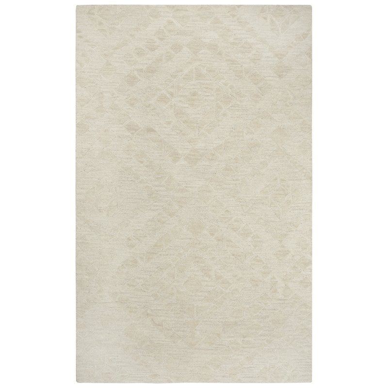 Alora Decor Emerson 5' x 8' Diamond Beige/Gray/Rust/Blue Hand-Tufted Area Rug