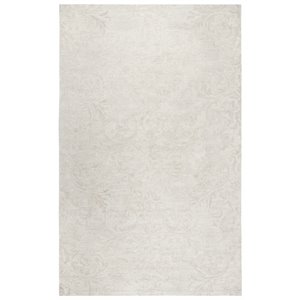 Alora Decor Emerson 5' x 8' Damask Beige/Gray/Rust/Blue Hand-Tufted Area Rug