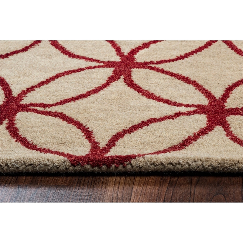 Alora Decor Holland 8' x 10' Geometric Blue/Ivory Hand-Tufted Area Rug