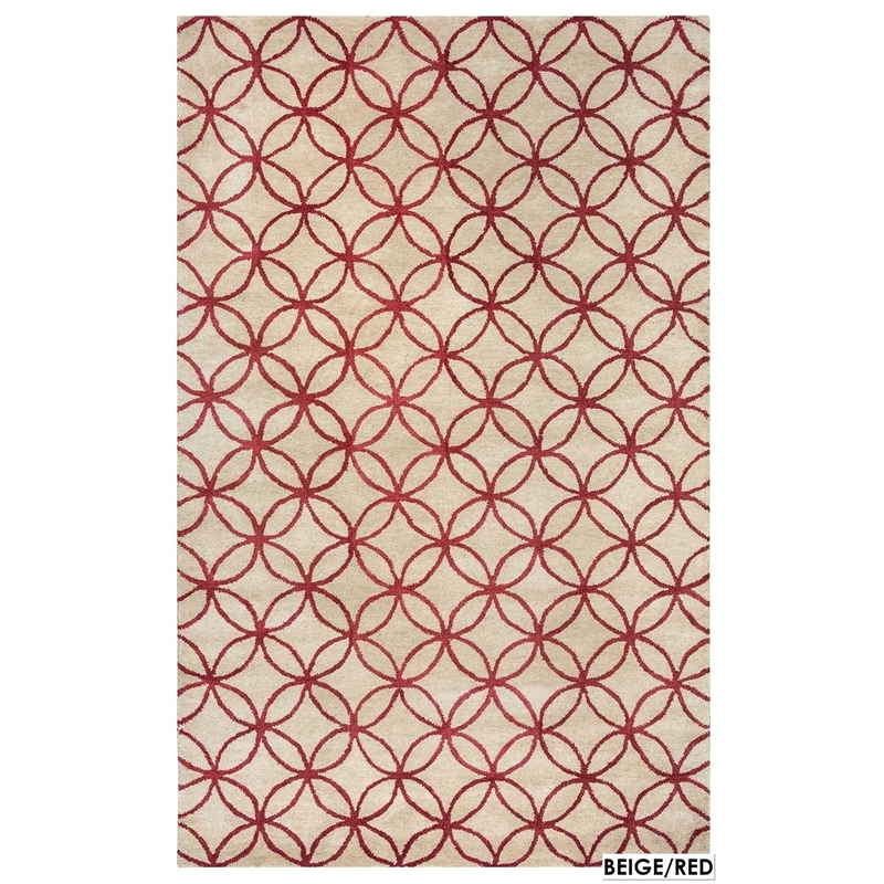 Alora Decor Holland 8' x 10' Geometric Blue/Ivory Hand-Tufted Area Rug