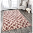 Alora Decor Holland 3' x 5' Geometric Blue/Ivory Hand-Tufted Area Rug