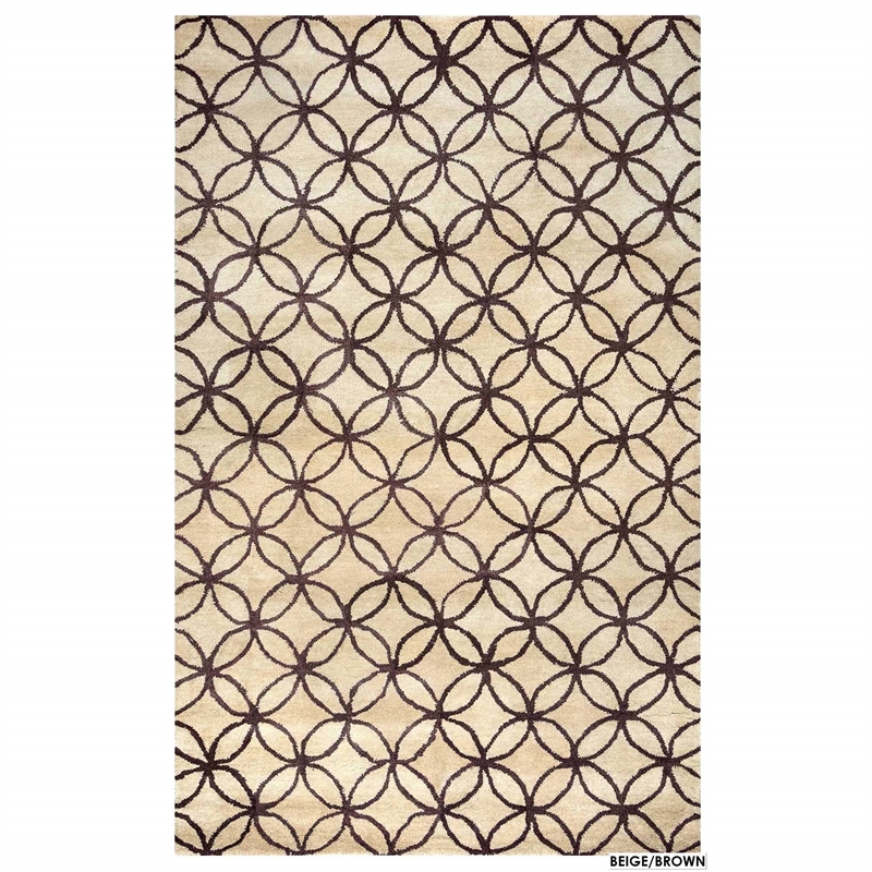 Alora Decor Holland 3' x 5' Geometric Blue/Ivory Hand-Tufted Area Rug