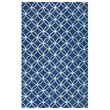 Alora Decor Holland 5' x 8' Geometric Blue/Ivory Hand-Tufted Area Rug