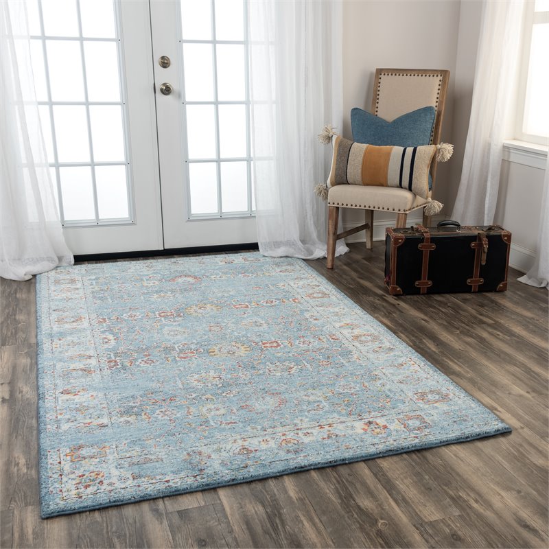 Alora Decor Infinity 10' x 13' Classical Blue/Beige/Ivory Hybrid Area Rug