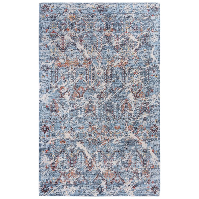 Alora Decor Infinity 9' x 12' Classical Blue/Beige/Ivory Hybrid Area Rug