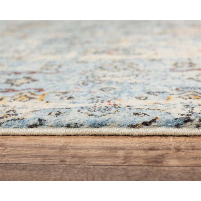 Alora Decor Infinity 9' x 12' Classical Blue/Beige/Ivory Hybrid Area Rug