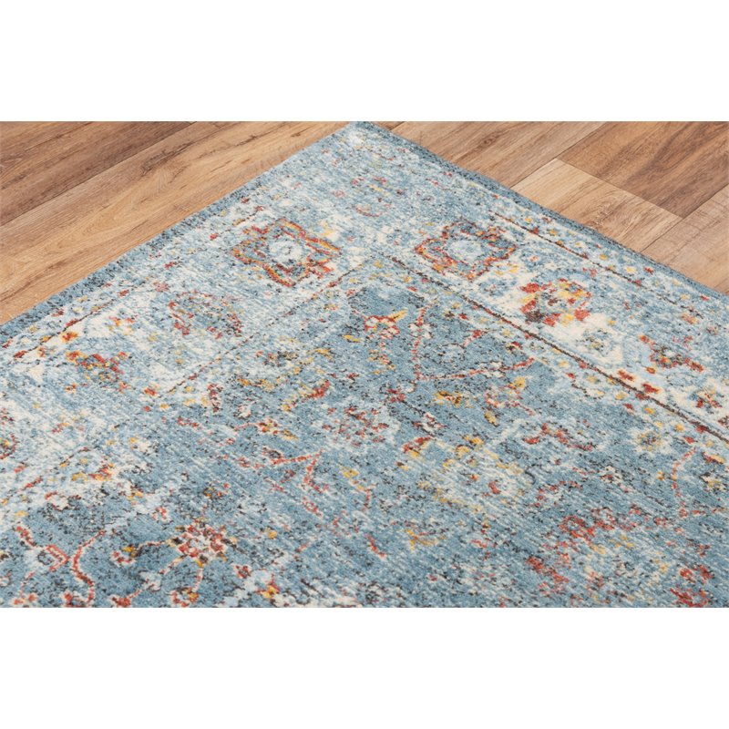Alora Decor Infinity 5' x 8' Classical Blue/Beige/Ivory Hybrid Area Rug