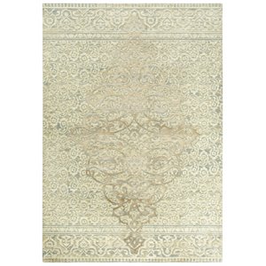 Alora Decor Essential 5' x 8' Medallion/Scroll Beige/Ivory Hybrid Area Rug