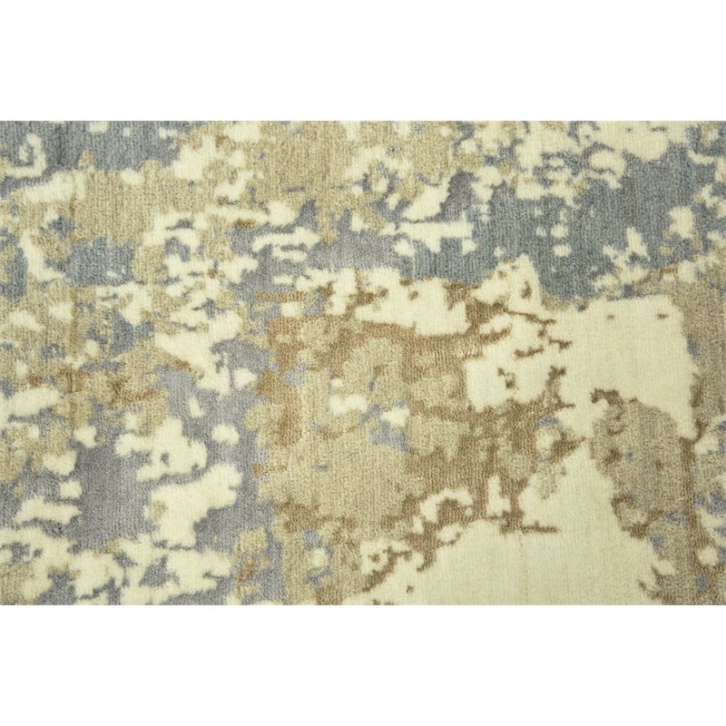 Alora Decor Essential 10' x 13' Abstract Beige/Ivory Hybrid Area Rug