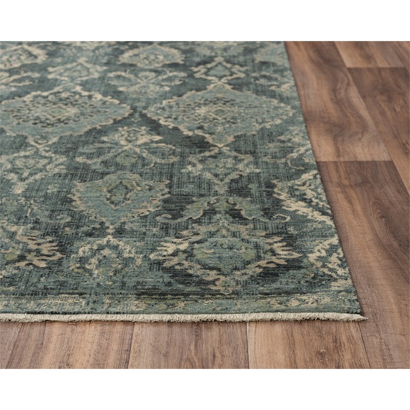 Alora Decor Intrepid 10' x 13' Classical Blue/Beige/Ivory Hybrid Area Rug