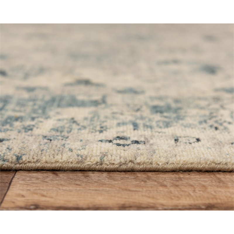 Alora Decor Intrepid 8' x 10' Classical Beige/Blue/Ivory Hybrid Area Rug