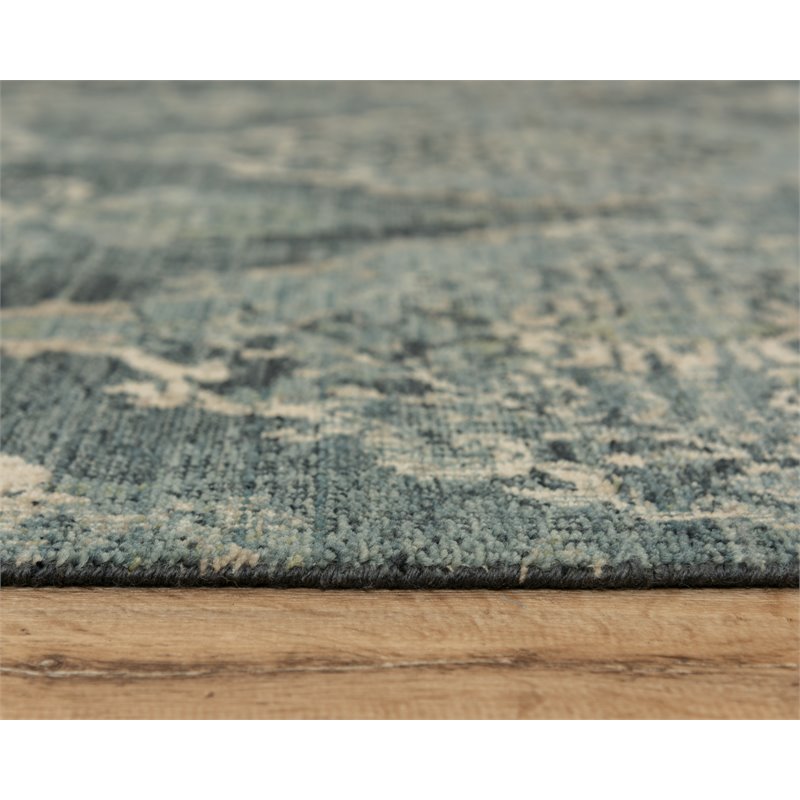 Alora Decor Intrepid 8' x 10' Classical Blue/Beige/Ivory Hybrid Area Rug