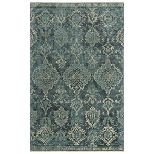 Alora Decor Intrepid 9' x 12' Classical Blue/Beige/Ivory Hybrid Area Rug