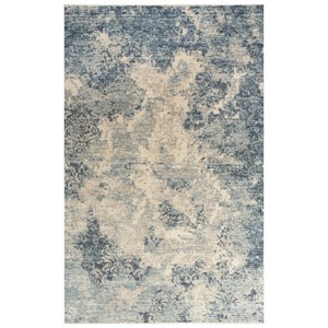 Alora Decor Intrepid 9' x 12' Classical Blue/Gray/Ivory Hybrid Area Rug