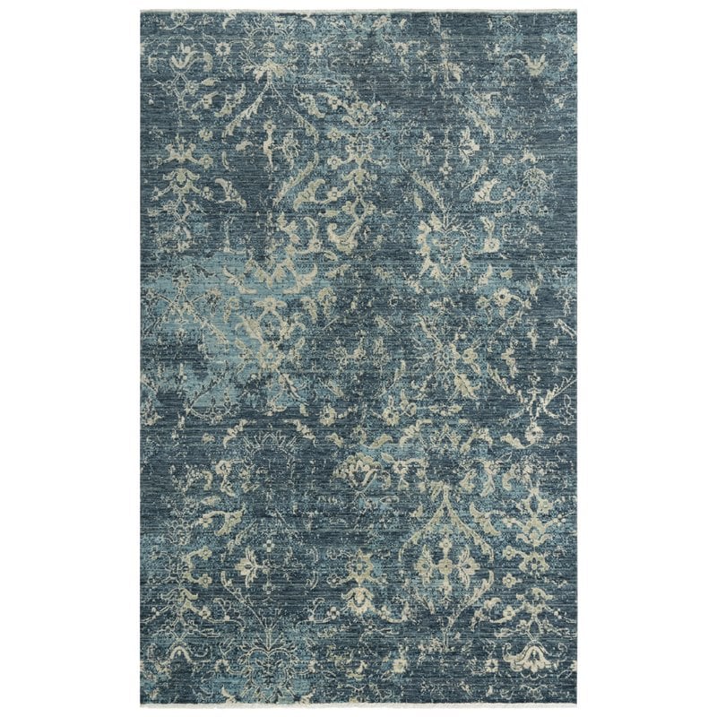 Alora Decor Intrepid 5' x 8' Classical Blue/Gray/Ivory Hybrid Area Rug