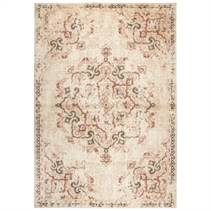 Alora Decor Euphoria 8' x 10' Distress Beige/Gray/Rust/Blue Hybrid Area Rug