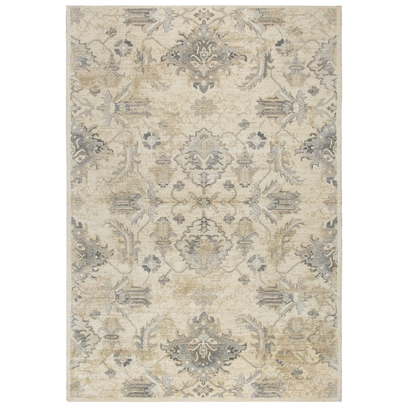 Alora Decor Euphoria 3' x 5' Lt. Beige/Gray/Rust/Blue Hybrid Area Rug