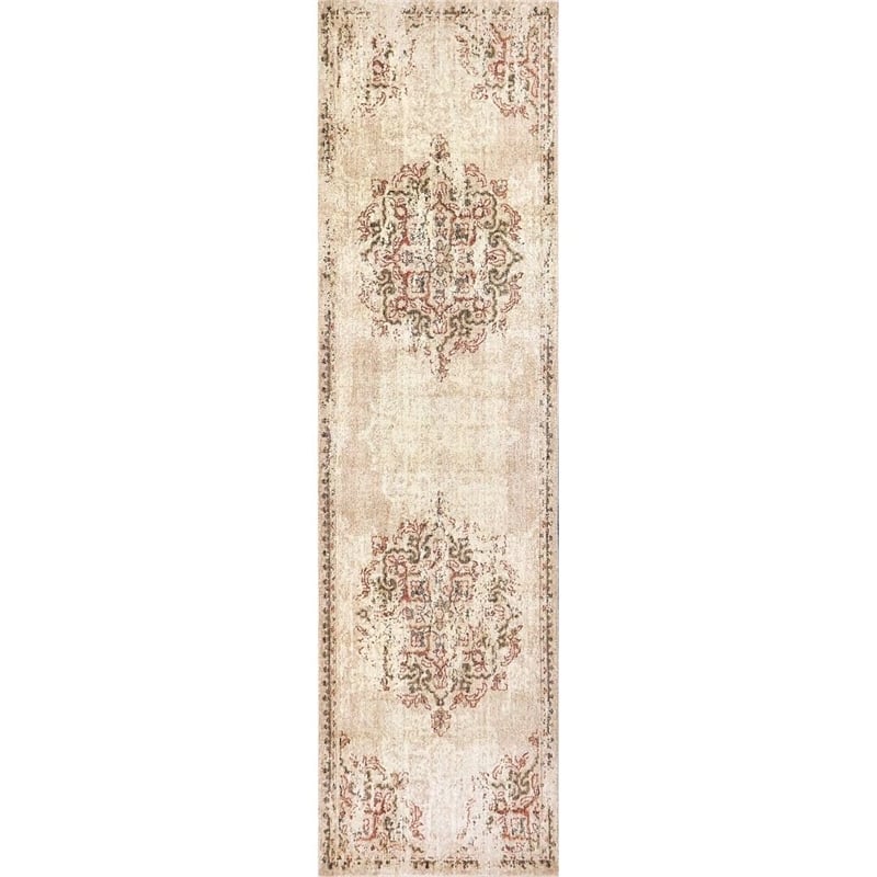 Alora Decor Euphoria 5' x 8' Distress Beige/Gray/Rust/Blue Hybrid Area Rug