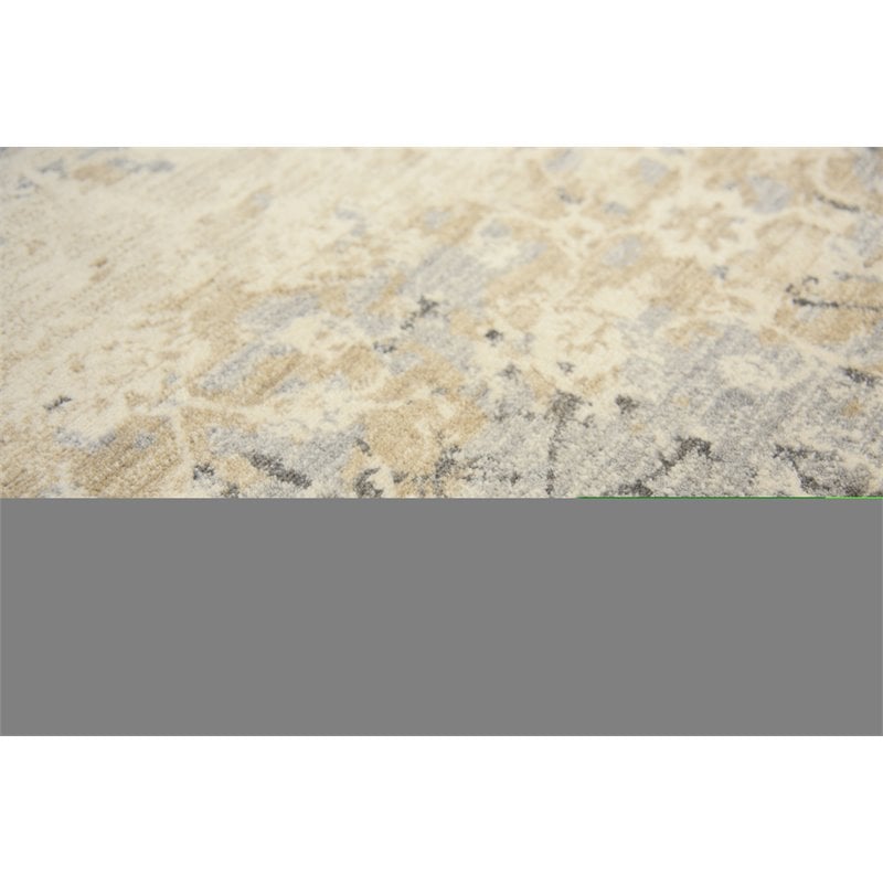 Alora Decor Euphoria 10' x 13' Floral Distress Beige/Gray/Rust/Blue Hybrid Rug
