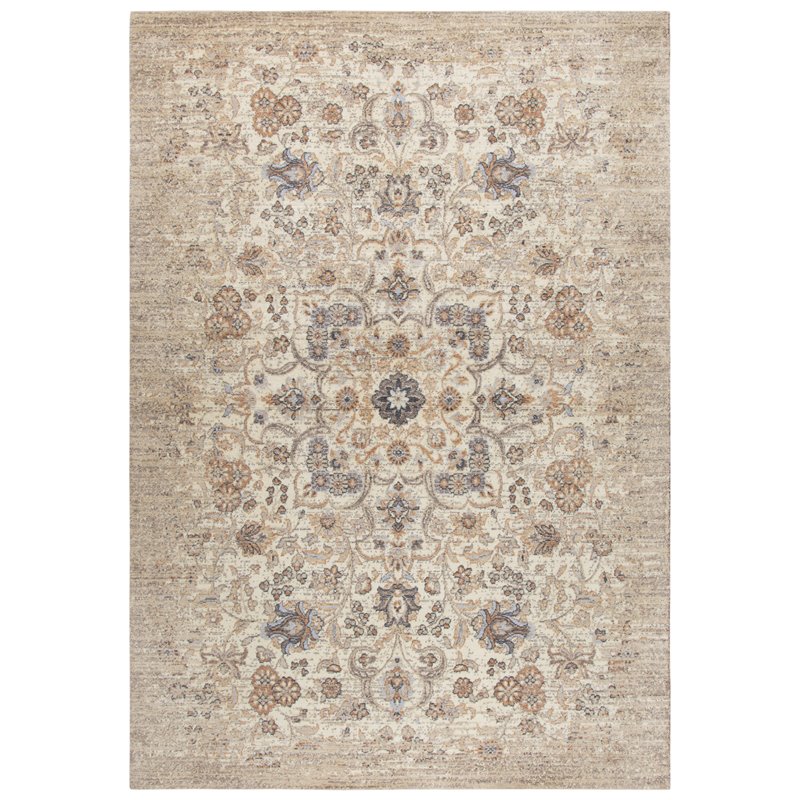 Euphoria 9' x 12' Classic/Persian Beige/Gray/Rust/Blue Hybrid Area Rug ...
