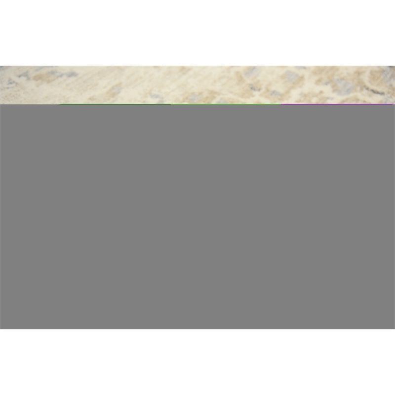 Alora Decor Euphoria 3' x 5' Floral Distress Beige/Gray/Rust/Blue Hybrid Rug