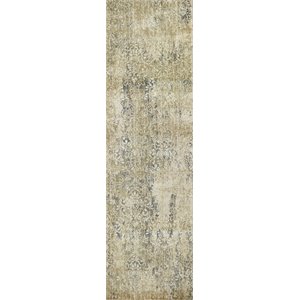 Alora Decor Euphoria 2'6&quot x 10' Damask Beige/Gray/Rust/Blue Hybrid Area Rug