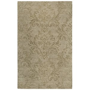 alora decor emerson 5' x 8' damask brown/gray/rust/blue hand-tufted area rug
