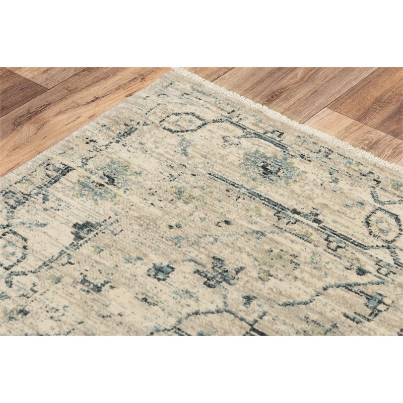 Alora Decor Intrepid 5' x 8' Classical Beige/Green/Ivory/Blue Hybrid Area Rug